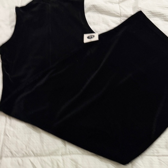 RD Style Black Stretch Velvet Midi Dress - Picture 7 of 8